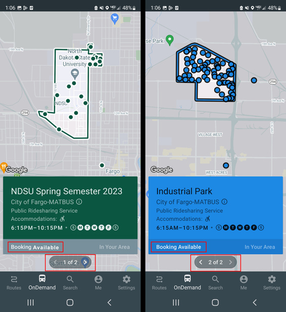 Service Area Options