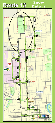 Route 13 Snow Detour