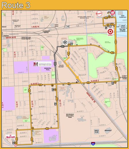Route 3 Map - 8/1/18