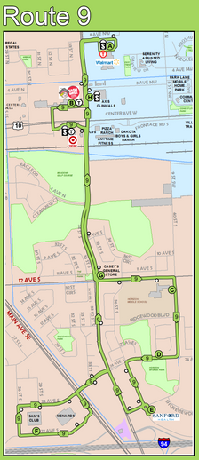Route 9 Map - 8/1/18
