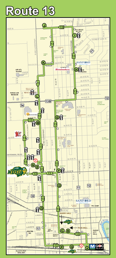 Route 13 Map - 8/1/18