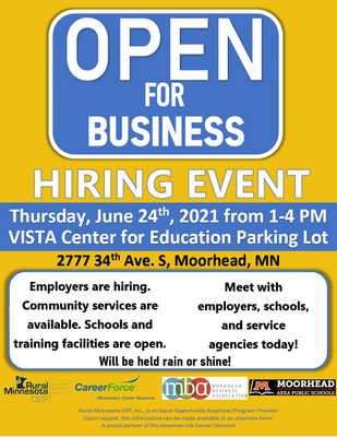Open for Business Hiring Event 2021