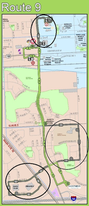 Route 9 storm detour map