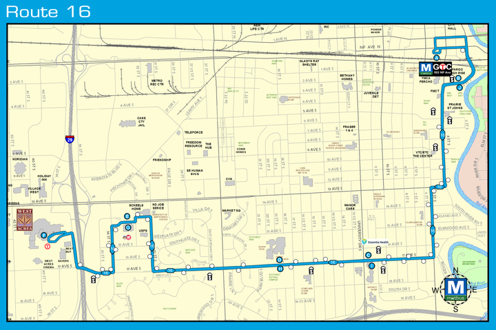 Route 16 Map - 8/1/18