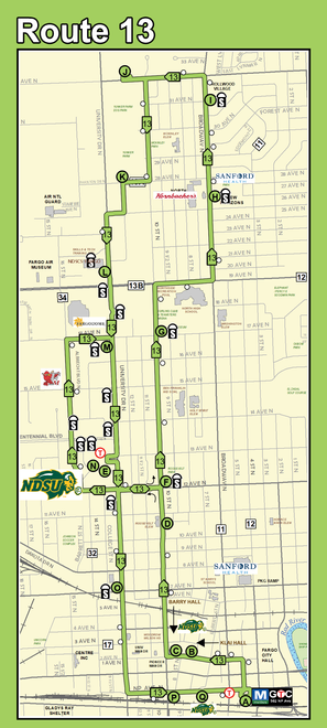 Route 13 Map - 8/1/18