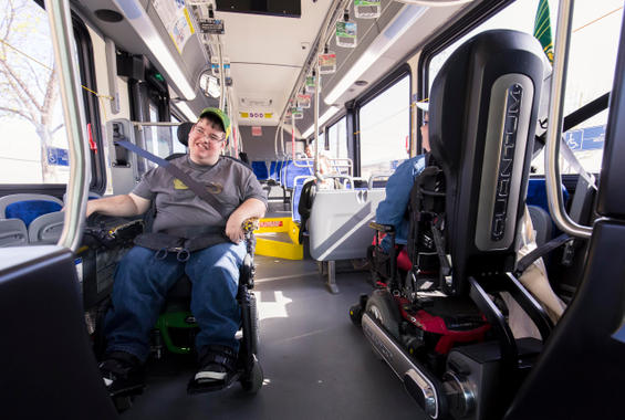 Wheelchair Securement Spaces on Bus