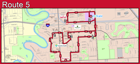 Route 5 Map - 8/1/18