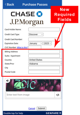 Connect App Payment Processing Screen