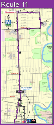 Route 11 Parade detour map.