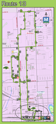 Route 13 Parade detour map.