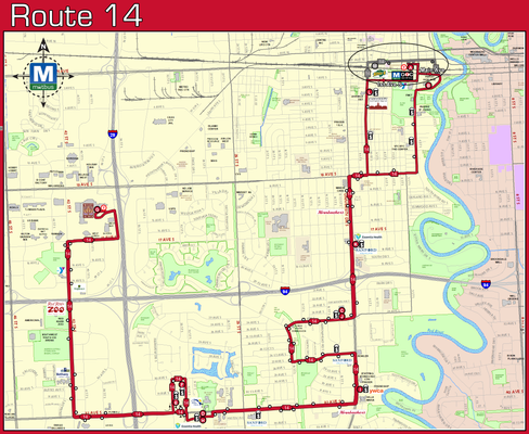 Route 14 Parade detour map.