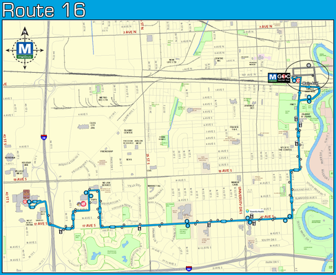 Route 16 Parade detour map.