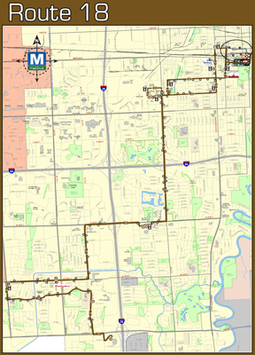 Route 18 Parade detour map.