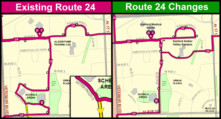 Route 24 changes.